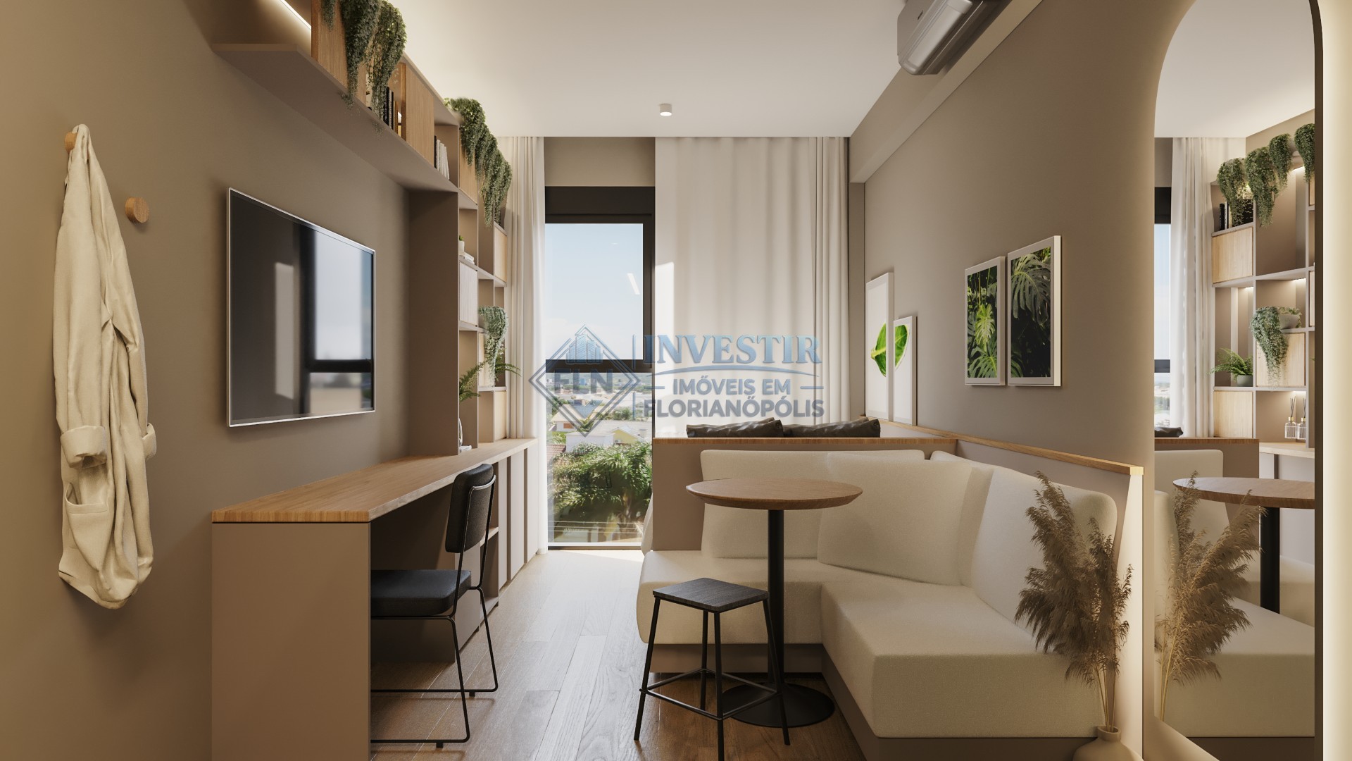 Parkside Trindade — studio mobiliado